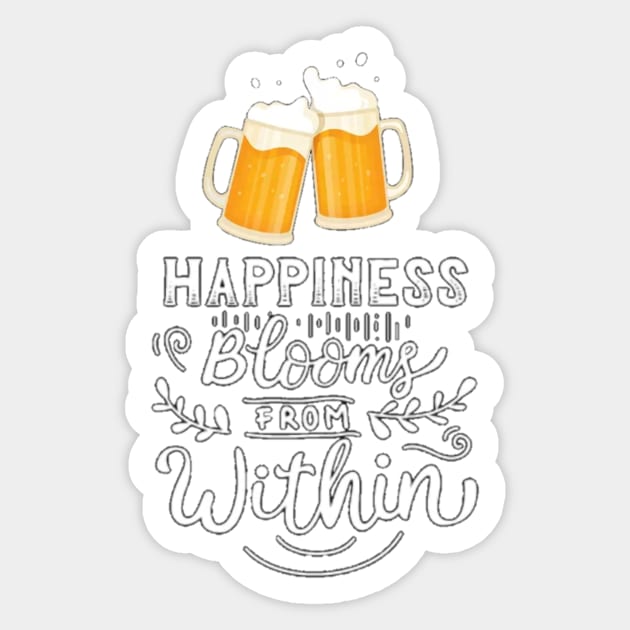 Happiness blooms from within. Sticker by omnia34